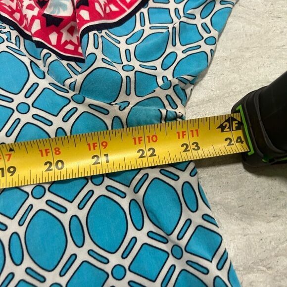 Crown & Ivy Women’s Red Blue V Neck Floral 3/4 Sleeve Top Size 2X - Picture 12 of 15